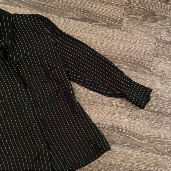 Escada glitter pinstripe button down - Picture 3 of 10